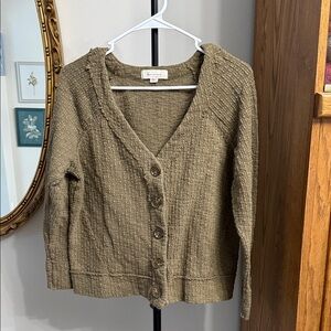 Two by Vince Camuto Olive Button-Up Cardigan